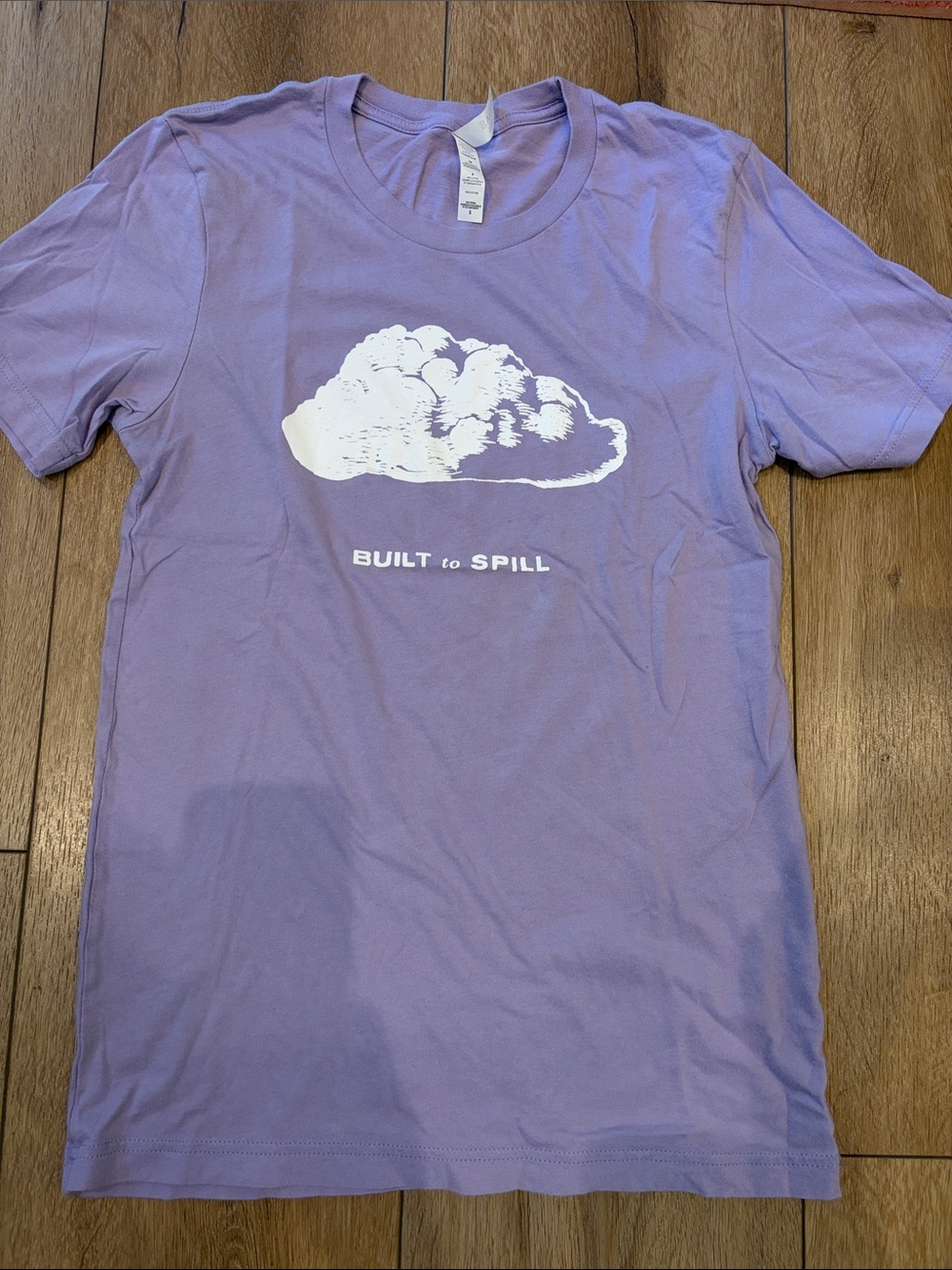 Graphic T-Shirt with White Cloud & BUILT to SPILL Print